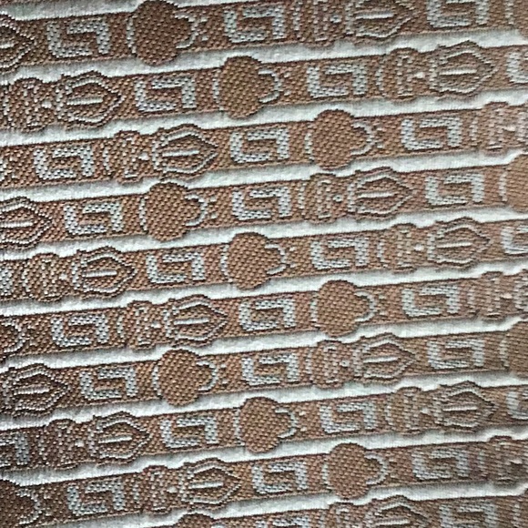 Judith Leiber brown leather/fabric hand bag - Picture 3 of 12